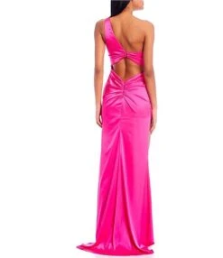 GB Social One Shoulder Ruched Satin Cut-Out-Back Slit Hem Long Dress 11 GB Social One Shoulder Ruched Satin Cut-Out-Back Slit Hem Long Dress -PeeWee-winkel 00000000 zi 7cd5ba1f 2fc6 49d0 be63 58896fef69de 01 ai