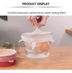 Siliconen Vershoud Deksels – Set Van 6 Stuks – Flexibel – Herbruikbaar – Wit - Stretch Tot Wel 30 Cm -PeeWee-winkel 1192x1200