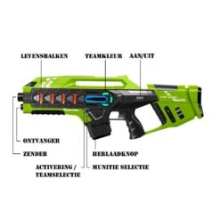12 Light Battle Connect Mega Blasters + Vesten - Geel/Groen 12 12 Light Battle Connect Mega Blasters + Vesten - Geel/Groen -PeeWee-winkel 12 light battle connect mega blasters vesten geel groen 2
