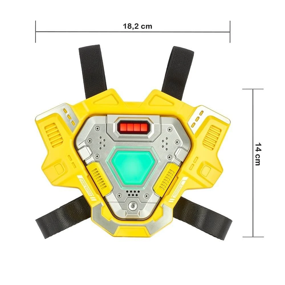 12 Light Battle Connect Mega Blasters + Vesten - Geel/Groen 5 12 Light Battle Connect Mega Blasters + Vesten - Geel/Groen - Afbeelding 4