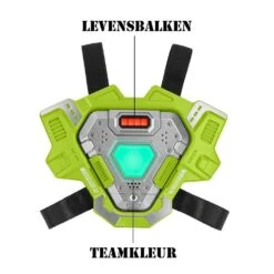 12 Light Battle Connect Mega Blasters + Vesten - Geel/Groen 14 12 Light Battle Connect Mega Blasters + Vesten - Geel/Groen -PeeWee-winkel 12 light battle connect mega blasters vesten geel groen 4