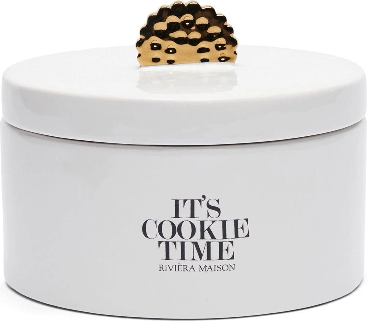 Riviera Maison Voorraadpot Met Deksel, Koekjestrommel - It's Cookie Time Storage Jar - Wit - Porselein 3 Riviera Maison Voorraadpot Met Deksel, Koekjestrommel - It's Cookie Time Storage Jar - Wit - Porselein
