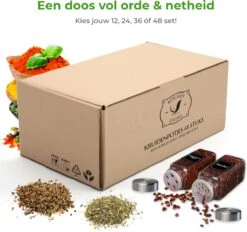 Soothe 48 Glazen Kruidenpotjes Set Met 2 Soorten Strooideksels – Kruidenstrooier – Compleet Pakket Incl Kruidenpotjes Stickers, Krijtstift En Accessoires 19 Soothe 48 Glazen Kruidenpotjes Set Met 2 Soorten Strooideksels – Kruidenstrooier – Compleet Pakket Incl Kruidenpotjes Stickers, Krijtstift En Accessoires -PeeWee-winkel 1200x1126 1
