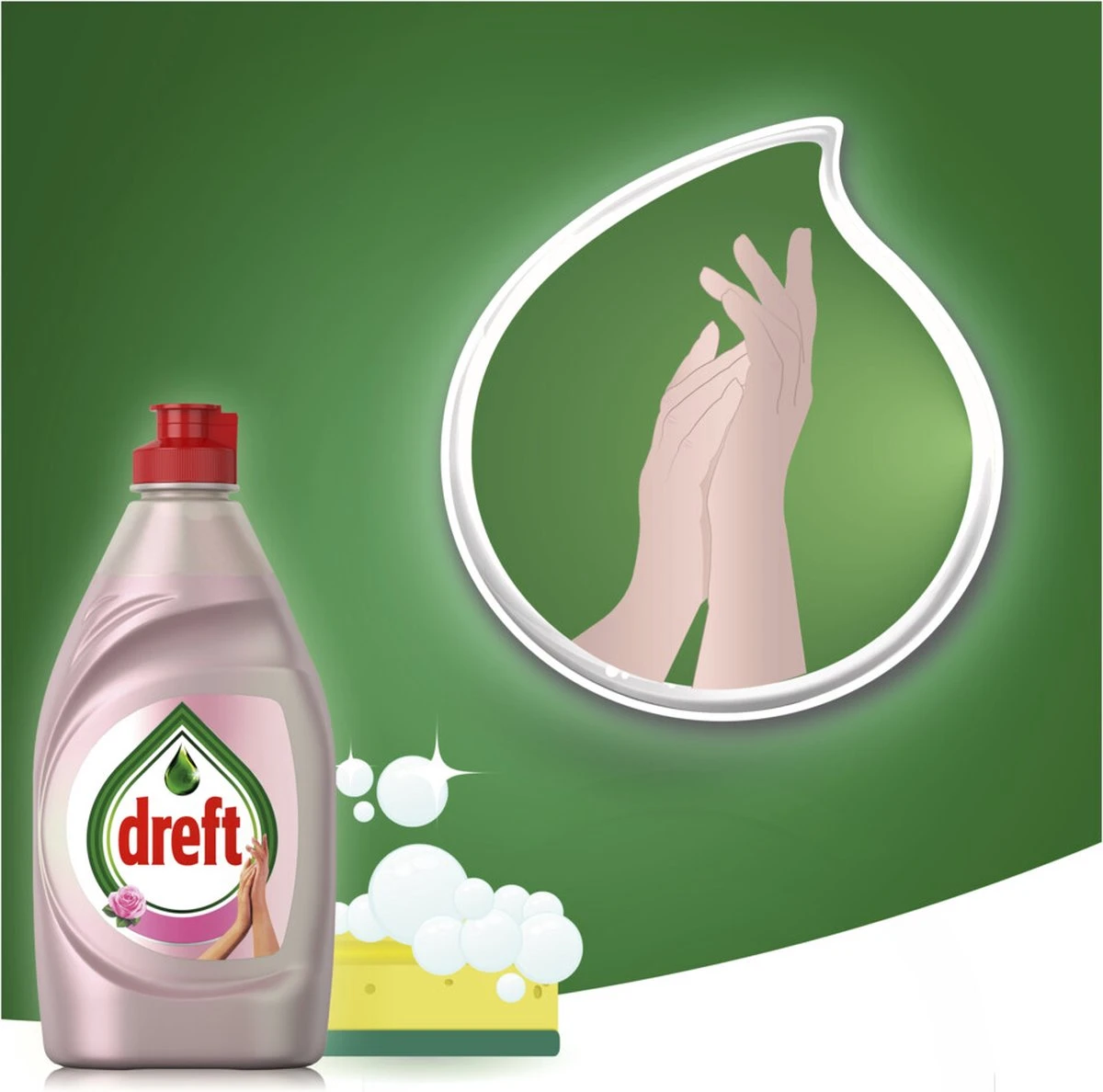 Dreft Clean & Care Rose & Satin Afwasmiddel - 8x780ml - Voordeelverpakking 7 Dreft Clean & Care Rose & Satin Afwasmiddel - 8x780ml - Voordeelverpakking - Afbeelding 5
