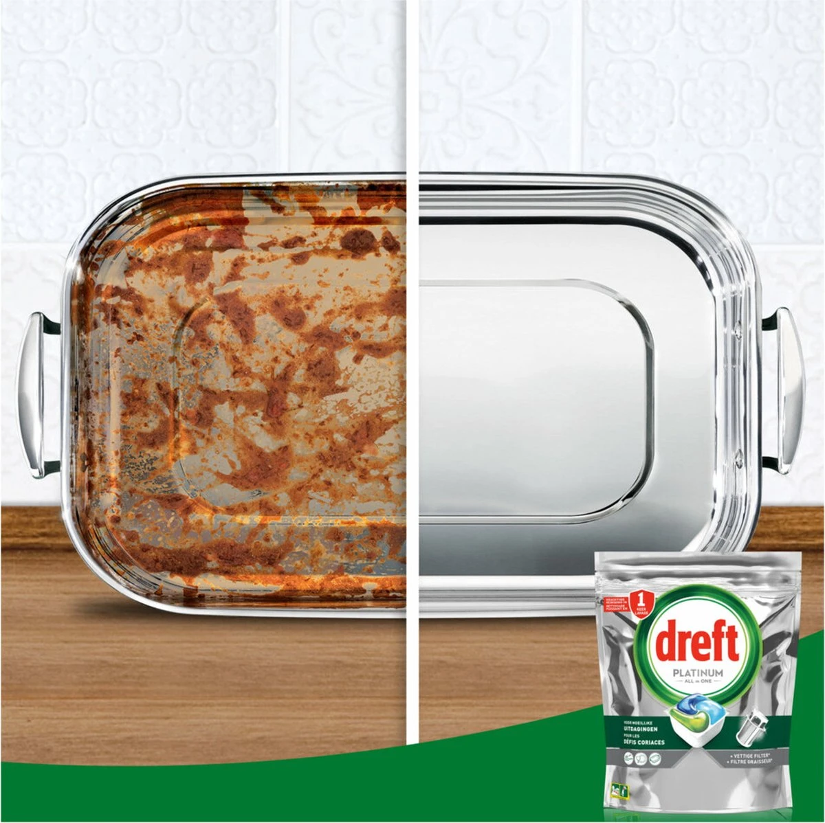 Dreft Platinum All In One Vaatwascapsules Citroen 170 Stuks 4 Dreft Platinum All In One Vaatwascapsules Citroen 170 Stuks - Afbeelding 2