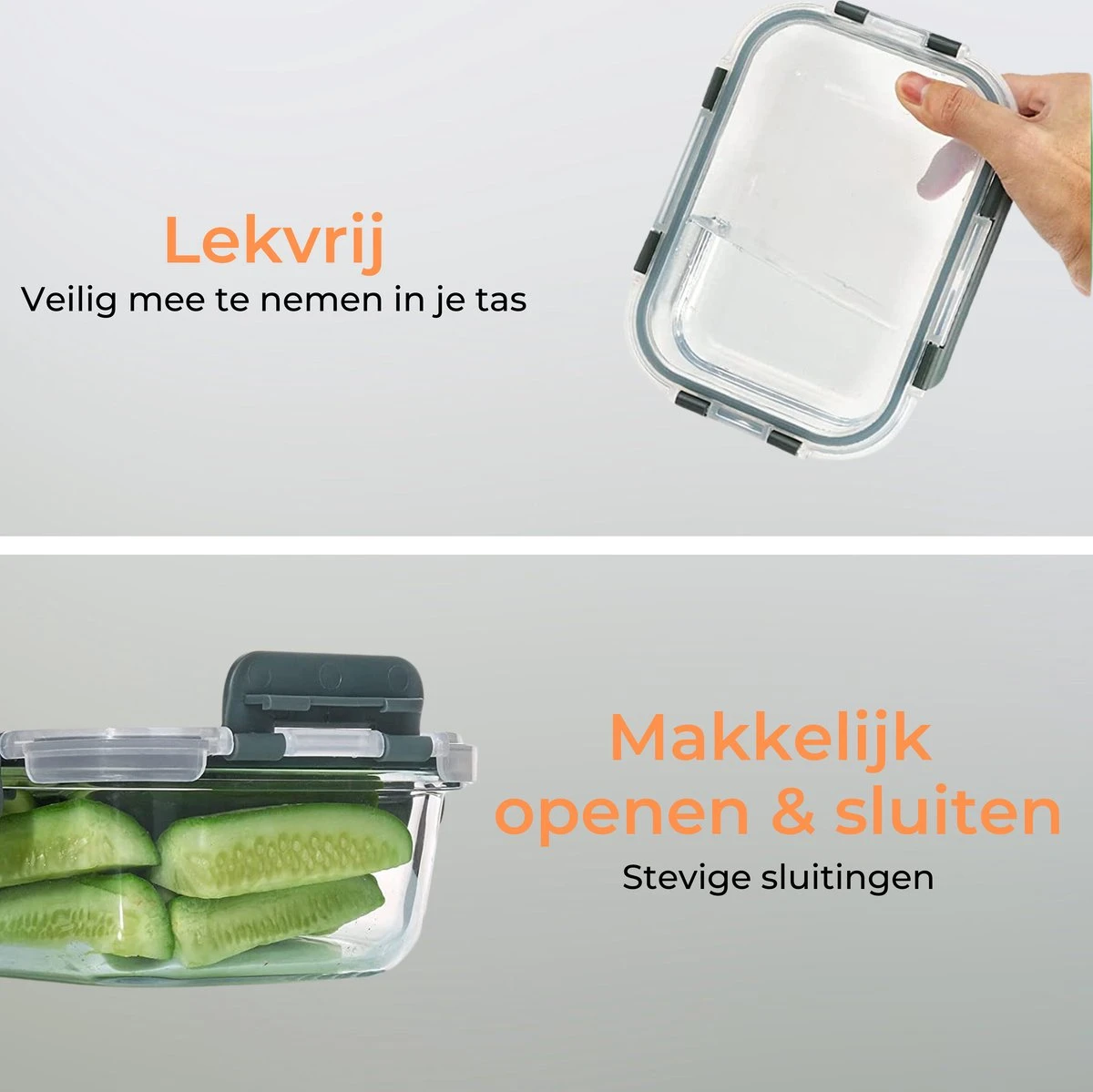 Formilo Meal Prep Bakjes - Lekvrije Vershoudbakjes - Diepvriesbakjes - Luchtdicht - BPA Vrij - Glas - 10 Stuks 7 Formilo Meal Prep Bakjes - Lekvrije Vershoudbakjes - Diepvriesbakjes - Luchtdicht - BPA Vrij - Glas - 10 Stuks - Afbeelding 5