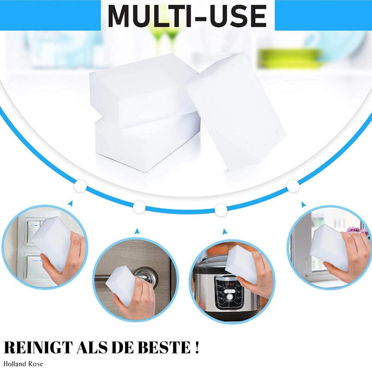20X Wonderspons - Melamine Spons - Super Spons – Schoonmaakspons - De Beste Vlekkenverwijderaar – Wonder Spons - Schoonmaaktip - Haalt Alle Kleine En Grote Vlekken Weg - Monvelli 8 20X Wonderspons - Melamine Spons - Super Spons – Schoonmaakspons - De Beste Vlekkenverwijderaar – Wonder Spons - Schoonmaaktip - Haalt Alle Kleine En Grote Vlekken Weg - Monvelli - Afbeelding 6