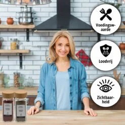 24 Glazen Kruidenpotjes Set Met 3 Soorten Strooideksels – Kruidenstrooier – Compleet Pakket Incl Kruidenpotjes Stickers, Krijtstift En Accessoires - Bamboo Deksel 20 24 Glazen Kruidenpotjes Set Met 3 Soorten Strooideksels – Kruidenstrooier – Compleet Pakket Incl Kruidenpotjes Stickers, Krijtstift En Accessoires - Bamboo Deksel -PeeWee-winkel 1200x1200 74