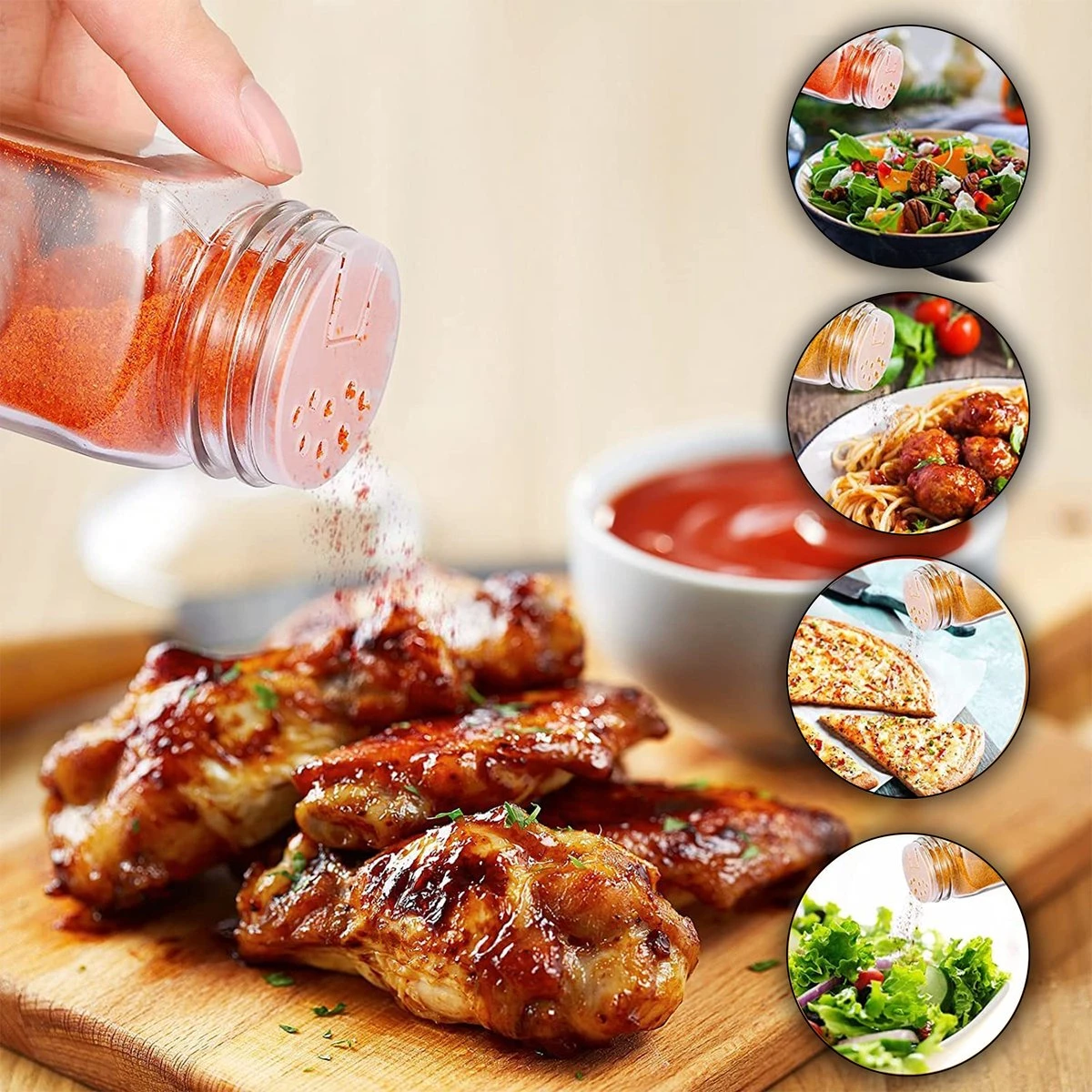 24 Glazen Kruidenpotjes Set Met 3 Soorten Strooideksels – Kruidenstrooier – Compleet Pakket Incl Kruidenpotjes Stickers, Krijtstift En Accessoires - Bamboo Deksel 14 24 Glazen Kruidenpotjes Set Met 3 Soorten Strooideksels – Kruidenstrooier – Compleet Pakket Incl Kruidenpotjes Stickers, Krijtstift En Accessoires - Bamboo Deksel - Afbeelding 12