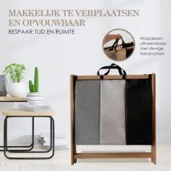 MIRI Wasmand 3 Vakken BAMBOE – Wassorteerder – Hout – Opvouwbaar – Wasbox – 105L – Gratis Schroevendraaier – Wasmanden – Laundry Basket 13 MIRI Wasmand 3 Vakken BAMBOE – Wassorteerder – Hout – Opvouwbaar – Wasbox – 105L – Gratis Schroevendraaier – Wasmanden – Laundry Basket -PeeWee-winkel 1200x1200 90