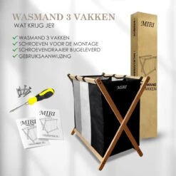 MIRI Wasmand 3 Vakken BAMBOE – Wassorteerder – Hout – Opvouwbaar – Wasbox – 105L – Gratis Schroevendraaier – Wasmanden – Laundry Basket 17 MIRI Wasmand 3 Vakken BAMBOE – Wassorteerder – Hout – Opvouwbaar – Wasbox – 105L – Gratis Schroevendraaier – Wasmanden – Laundry Basket -PeeWee-winkel 1200x1200 93