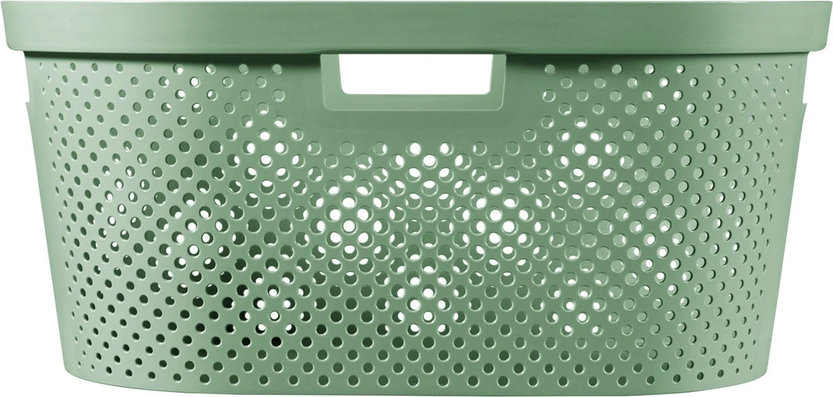 Curver Infinity Recycled Dots Wasmand - 40L - 2 Stuks - Groen 9 Curver Infinity Recycled Dots Wasmand - 40L - 2 Stuks - Groen - Afbeelding 7