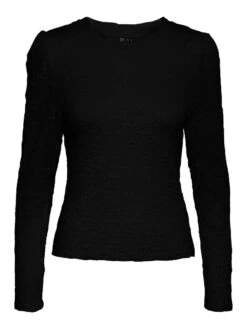 Pieces PCKIERA TOP MET LANGE MOUWEN -PeeWee-winkel 17137504 Black 001