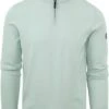 Suitable Half Zip Trui Mintgroen