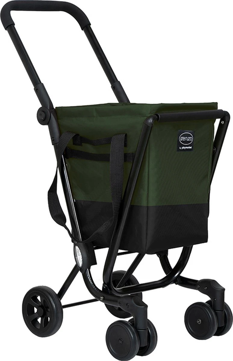 Ceruzo By Playmarket - Easy Go - Boodschappentrolley - Zwart-Groen 3 Ceruzo By Playmarket - Easy Go - Boodschappentrolley - Zwart-Groen