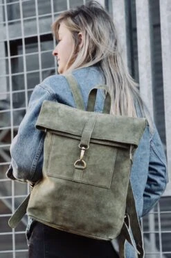 Beocca - Leren Rugzak Cleo Groen - 14" Laptoptas 20 Beocca - Leren Rugzak Cleo Groen - 14" Laptoptas -PeeWee-winkel 800x1200 2