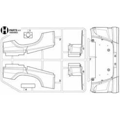 Tamiya Volvo FH16 Bumper (H / 19004950) 1/14