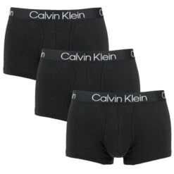 Calvin Klein Modern Structure 3-pack Boxer Trunks Zwart