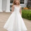 Albie An Embroidered Flowergirl Dress With Pockets 1 Albie An Embroidered Flowergirl Dress With Pockets -PeeWee-winkel albie flowergirl dresses front infinite