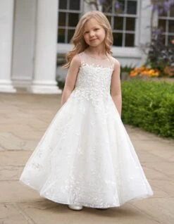 Albie An Embroidered Flowergirl Dress With Pockets