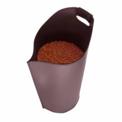 Indoor Pellet Houder Mand Lederen 15 Kg Sapel Ontwerp -PeeWee-winkel cesto porta pellet da interno in cuoio 15 kg di design sapel 15