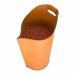 Indoor Pellet Houder Mand Lederen 15 Kg Sapel Ontwerp -PeeWee-winkel cesto porta pellet da interno in cuoio 15 kg di design sapel 2