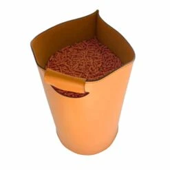 Indoor Pellet Houder Mand Lederen 15 Kg Sapel Ontwerp -PeeWee-winkel cesto porta pellet da interno in cuoio 15 kg di design sapel 5