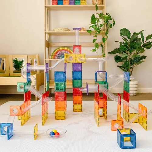 Connetix Magnetische Tegels Knikkerbaan - 92st 5 Connetix Magnetische Tegels Knikkerbaan - 92st - Afbeelding 4