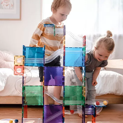 Connetix Magnetische Tegels Knikkerbaan - 92st 8 Connetix Magnetische Tegels Knikkerbaan - 92st - Afbeelding 7