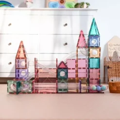 Connetix Magnetische Tegels Knikkerbaan - Pastel - 106st -PeeWee-winkel connetix knikkerbaan pastel 106st 7
