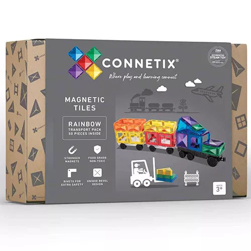 Connetix Magentische Tegels Rainbow - Transport - 50st 3 Connetix Magentische Tegels Rainbow - Transport - 50st