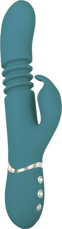 Eve's Oplaadbare Stotende Rabbit Vibrator - Groen