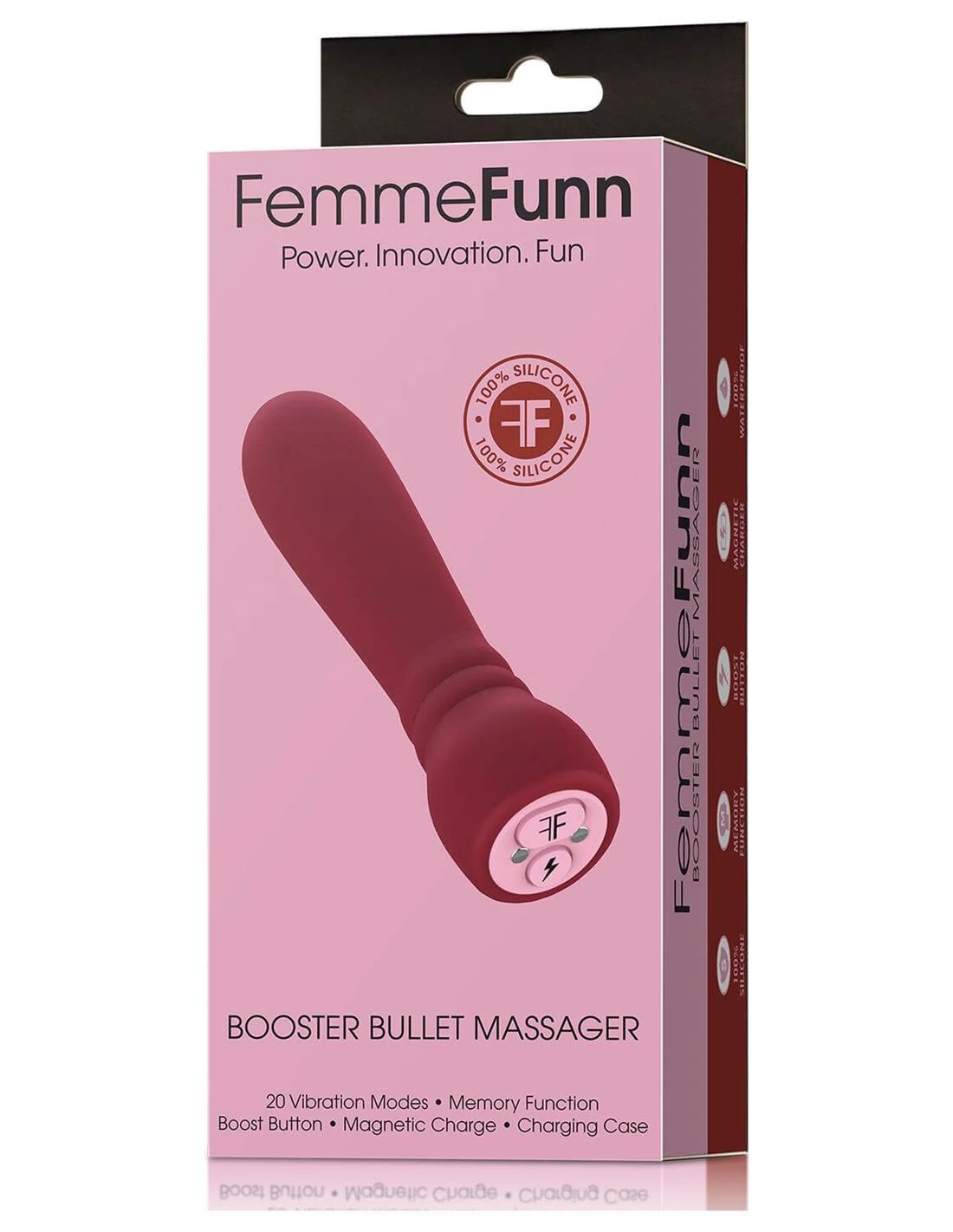 FemmeFunn Booster Bullet Maroon 8 FemmeFunn Booster Bullet Maroon - Afbeelding 6