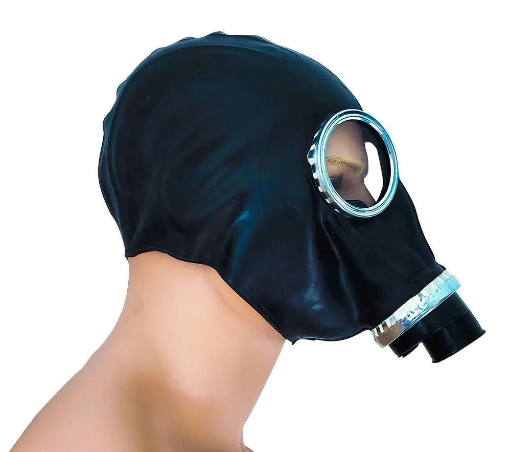 Full Rubber Gas Mask - Zwart 4 Full Rubber Gas Mask - Zwart - Afbeelding 2