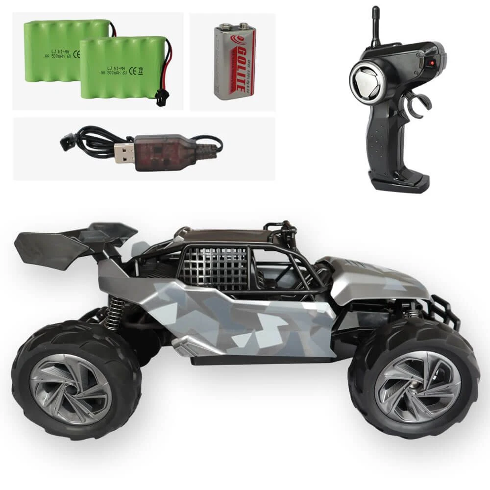 Gesloten RC Auto Camo Grijs + Extra Accu 2 Gesloten RC Auto Camo Grijs + Extra Accu - Afbeelding 2