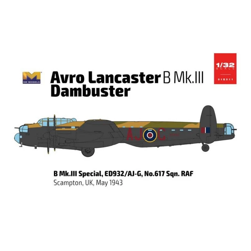 HONG KONG MODEL: 1/32; Lancaster B Mk III. Dambuster 4 HONG KONG MODEL: 1/32; Lancaster B Mk III. Dambuster - Afbeelding 2