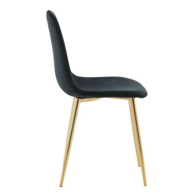 Venture Home Eetkamerstoelen 2 St Polar Fluweel Zwart En Messing 11 Venture Home Eetkamerstoelen 2 St Polar Fluweel Zwart En Messing - Afbeelding 10