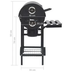 VidaXL Barbecuevat Met Wielen En Schappen 115x85x95 Cm Staal Zwart 23 VidaXL Barbecuevat Met Wielen En Schappen 115x85x95 Cm Staal Zwart -PeeWee-winkel image 11 313636