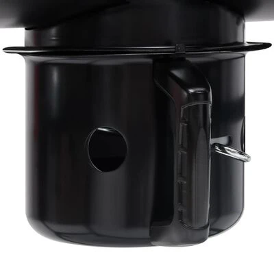 VidaXL Barbecuevat Met Wielen En Schappen 115x85x95 Cm Staal Zwart 10 VidaXL Barbecuevat Met Wielen En Schappen 115x85x95 Cm Staal Zwart - Afbeelding 8