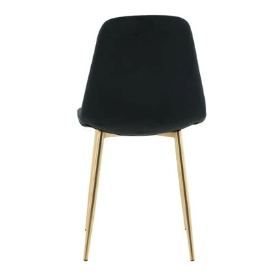 Venture Home Eetkamerstoelen 2 St Polar Fluweel Zwart En Messing 9 Venture Home Eetkamerstoelen 2 St Polar Fluweel Zwart En Messing - Afbeelding 8