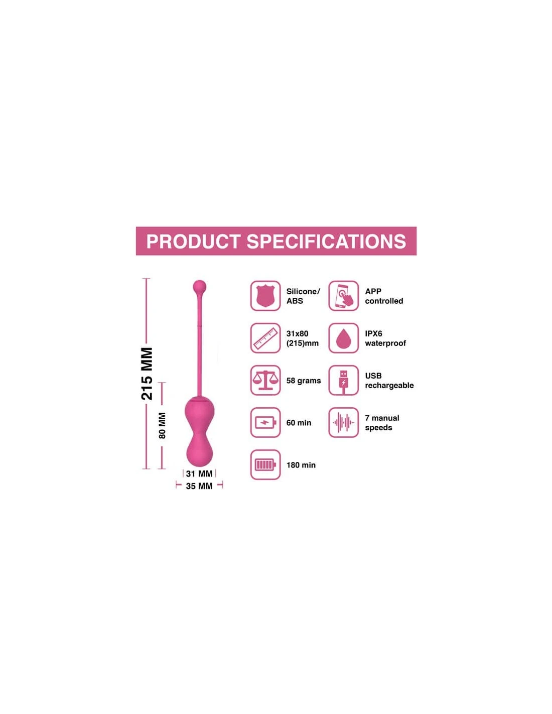 Magic Motion Smart Kegel Master Balls Pink 8 Magic Motion Smart Kegel Master Balls Pink - Afbeelding 6
