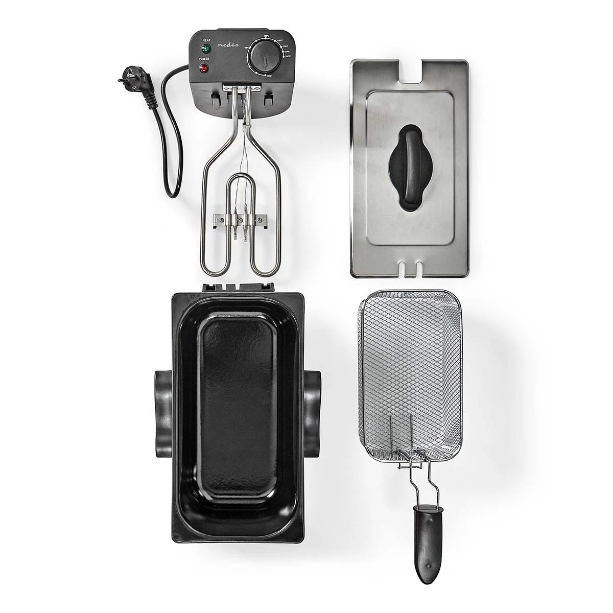 Nedis Nedis KADF301FSR Frituurpan Aluminium (2200W, 3L) 10 Nedis Nedis KADF301FSR Frituurpan Aluminium (2200W, 3L) - Afbeelding 10