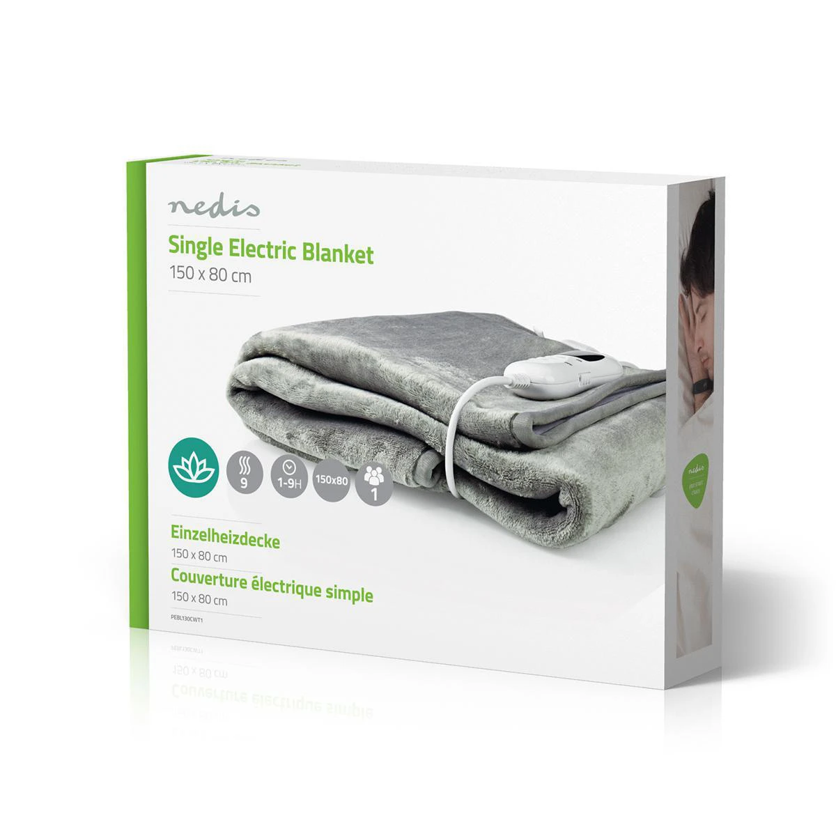 Nedis Nedis PEBL130CWT1 Elektrische Deken - 150 X 80 Cm 7 Nedis Nedis PEBL130CWT1 Elektrische Deken - 150 X 80 Cm - Afbeelding 7