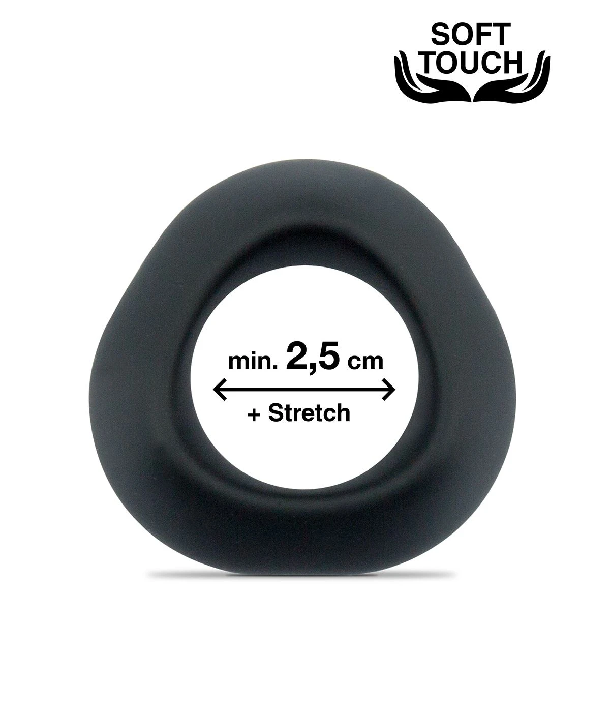 Master Series Polygon Cockring - Zwart 6 Master Series Polygon Cockring - Zwart - Afbeelding 4