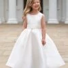 Tabitha An Adorable Mikado Flowergirl Dress With A Bow 2 Tabitha An Adorable Mikado Flowergirl Dress With A Bow -PeeWee-winkel tabitha flowergirl dresses front infinite