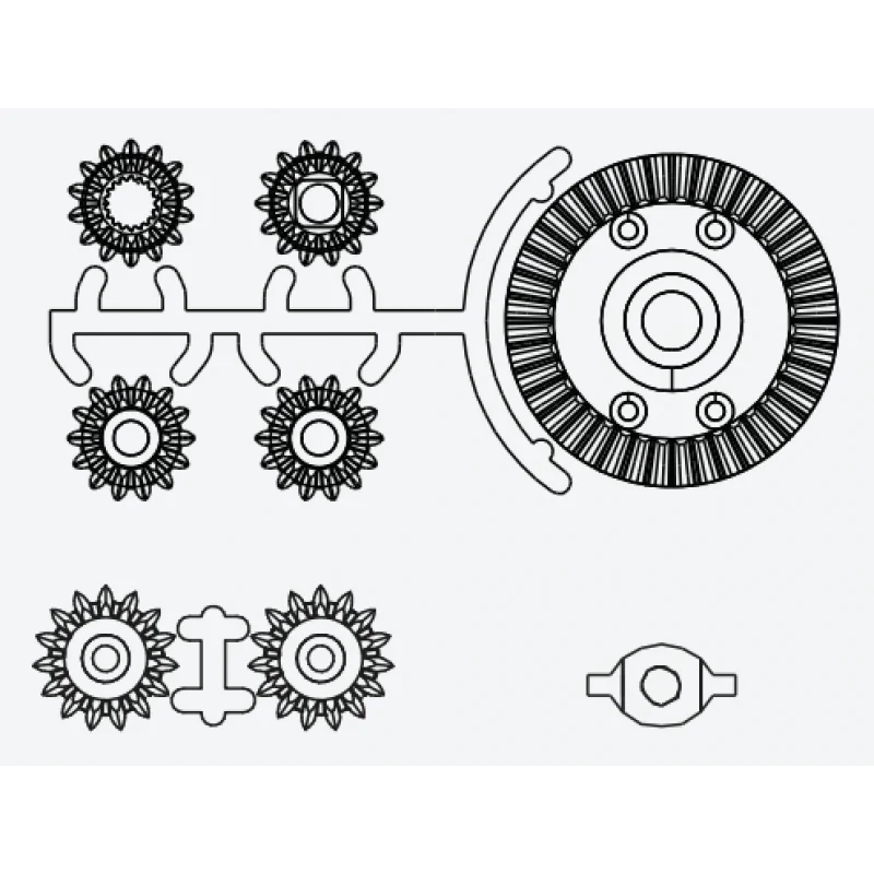 Verkerk Volvo FH16 Tandwielen Set Achteras Kunststof 3 Verkerk Volvo FH16 Tandwielen Set Achteras Kunststof