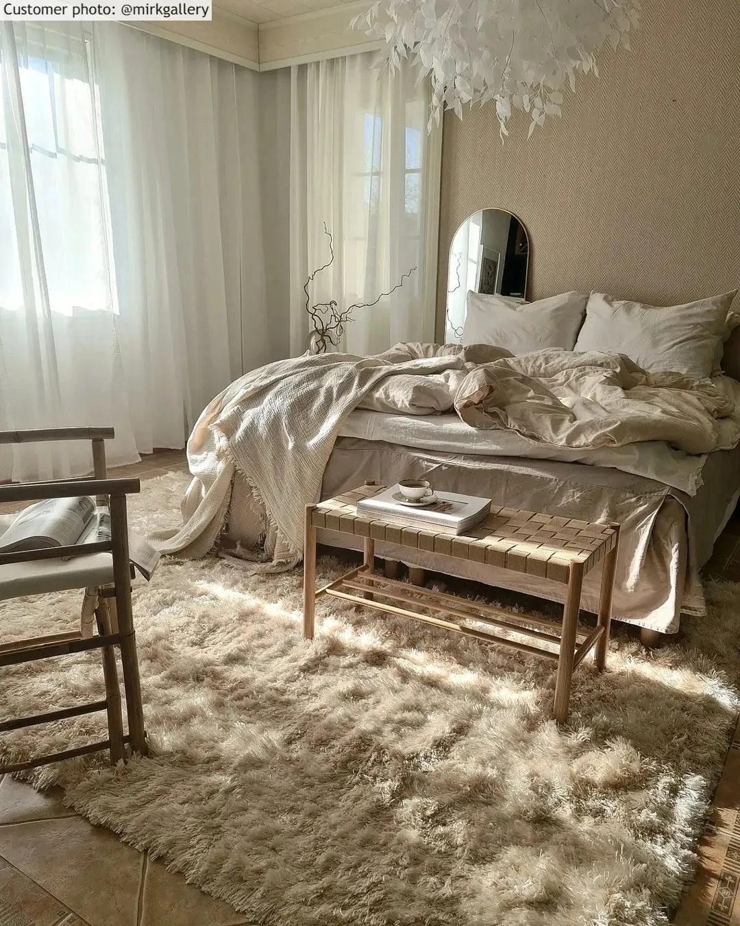 Hoogpolig Vloerkleed - Janjira (offwhite) 9 Hoogpolig Vloerkleed - Janjira (offwhite) - Afbeelding 7